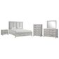 New Heritage Design Fiona 5-Piece King Bedroom Set in Mist Gray, , large