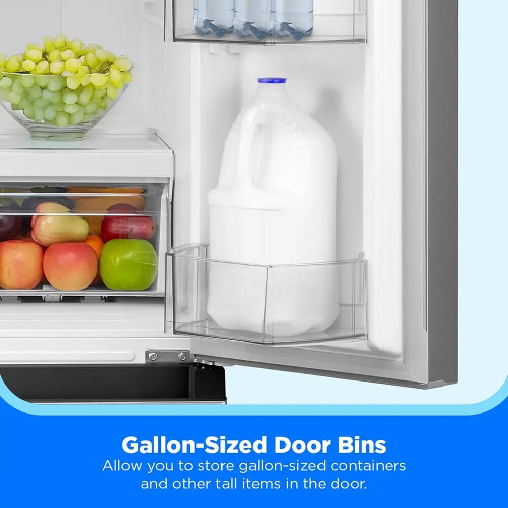 Midea 4-Piece Kitchen Package with 18.4 Cu. Ft. French Door Refrigerator and 6.3 Cu. Ft. 4-Element Freestanding Electric Range in Stainless Steel, , large