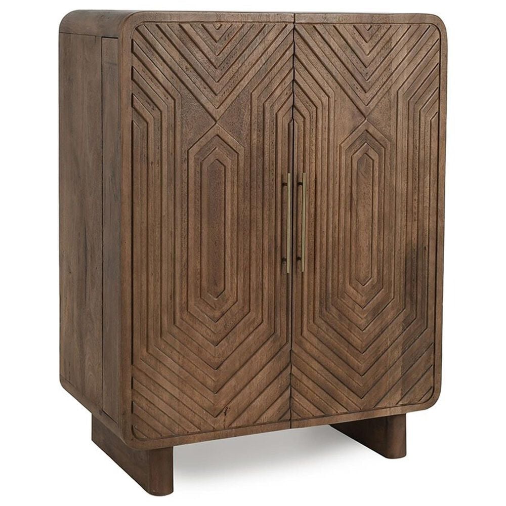 Classic Home Holmes Bar Cabinet in Artisan Brown, , large