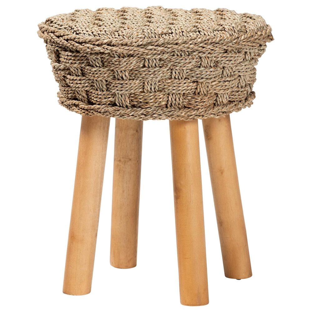 Baxton Studio Denver Stool in Light Brown, , large