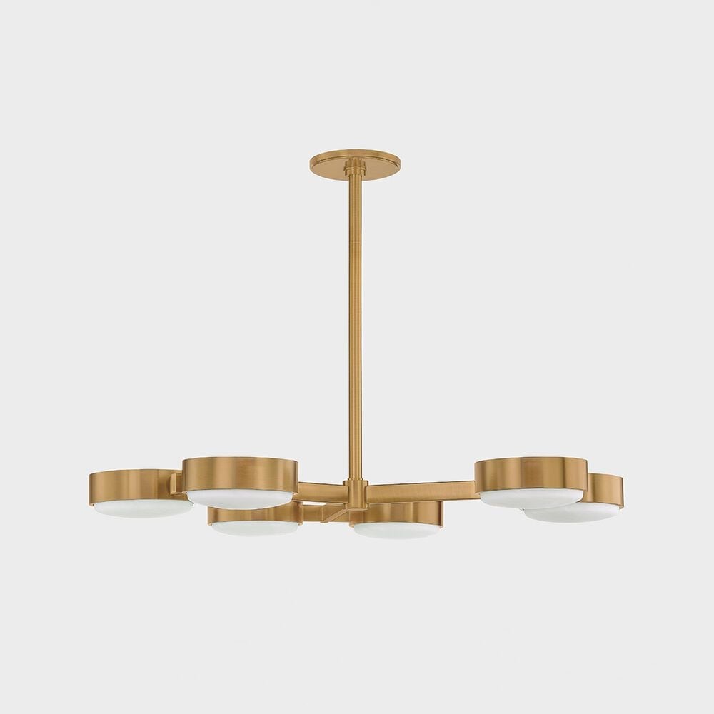 Troy Lighting Rory 6-Light Chandelier in Patina Brass, , large