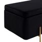 Lilola Home Emma Storage Bench in Black Velvet, , large