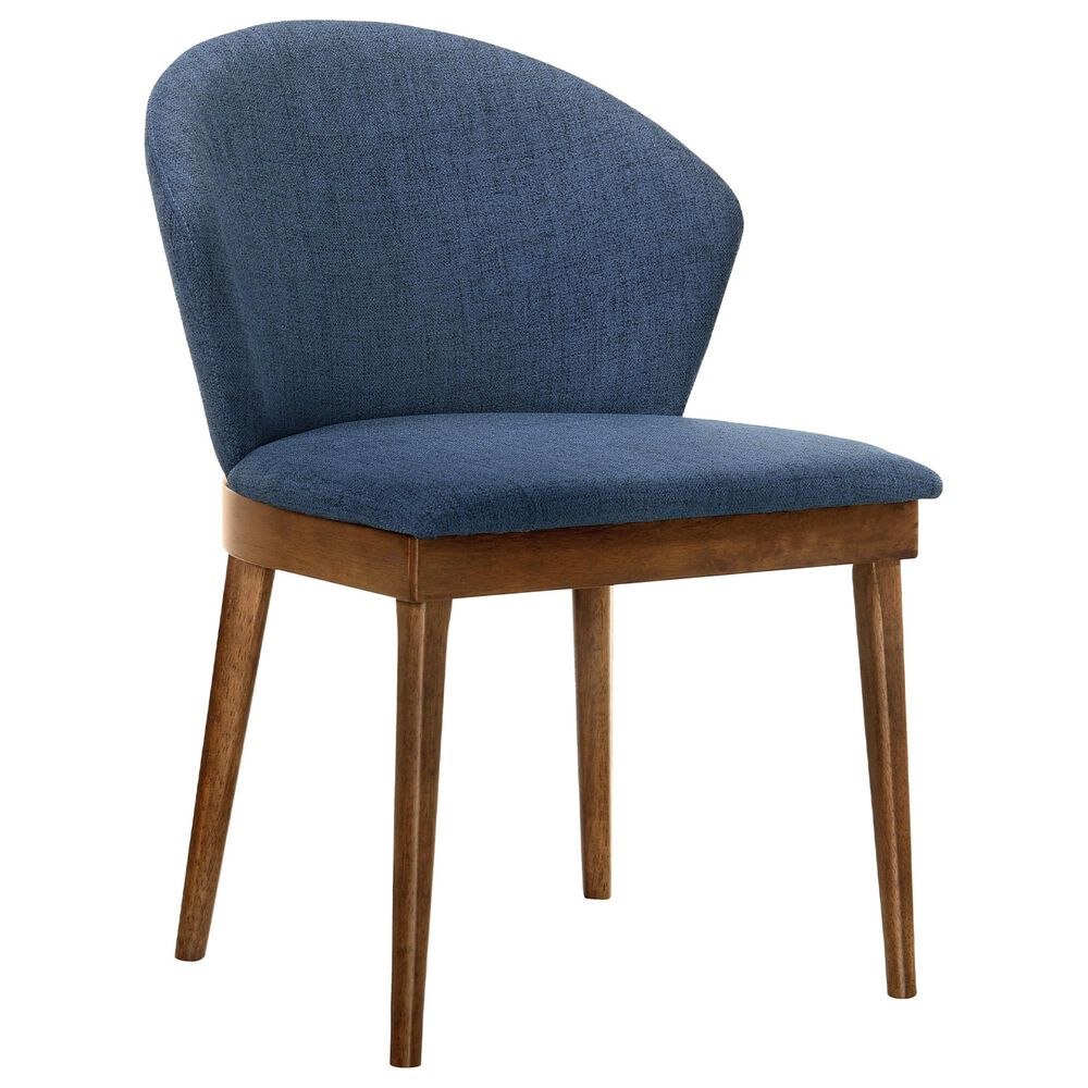 Blue River Arcadia and Juno 5-Piece 48&quot; Dining Set with Blue Cushion in Walnut, , large