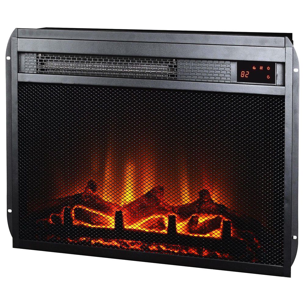 DHP 23" x 14" Electric Fireplace in Black, , large