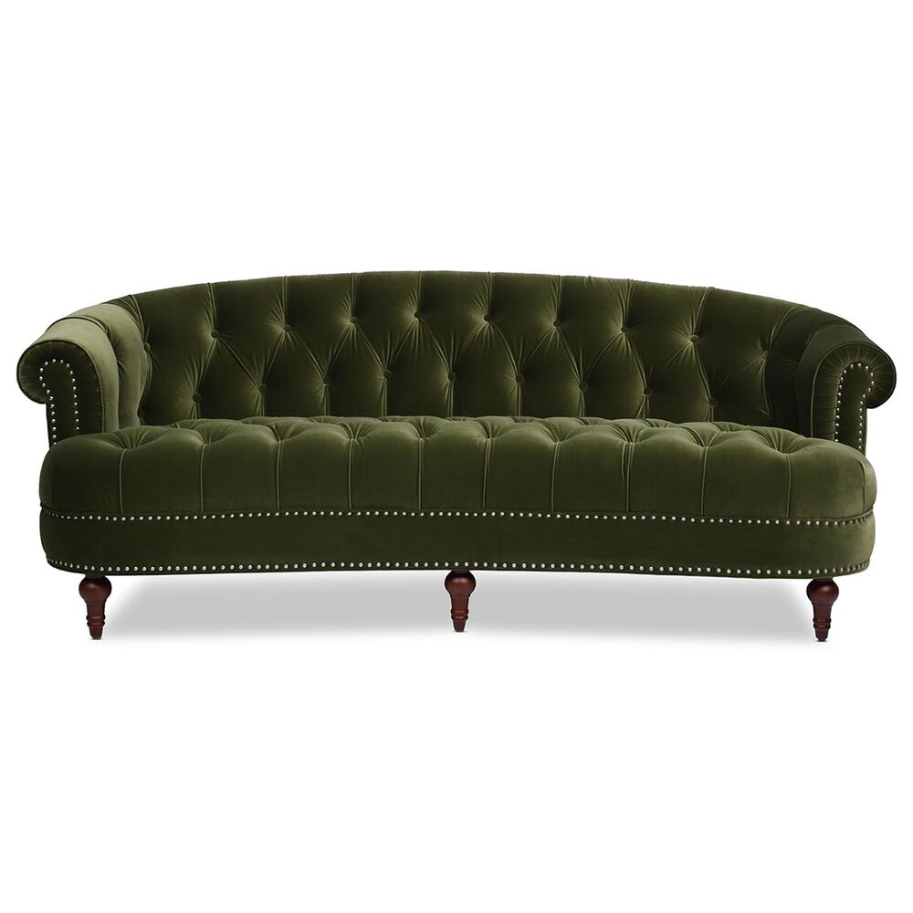 Jennifer Taylor Home La Rosa Stationary Sofa in Olive Green Velvet, , large