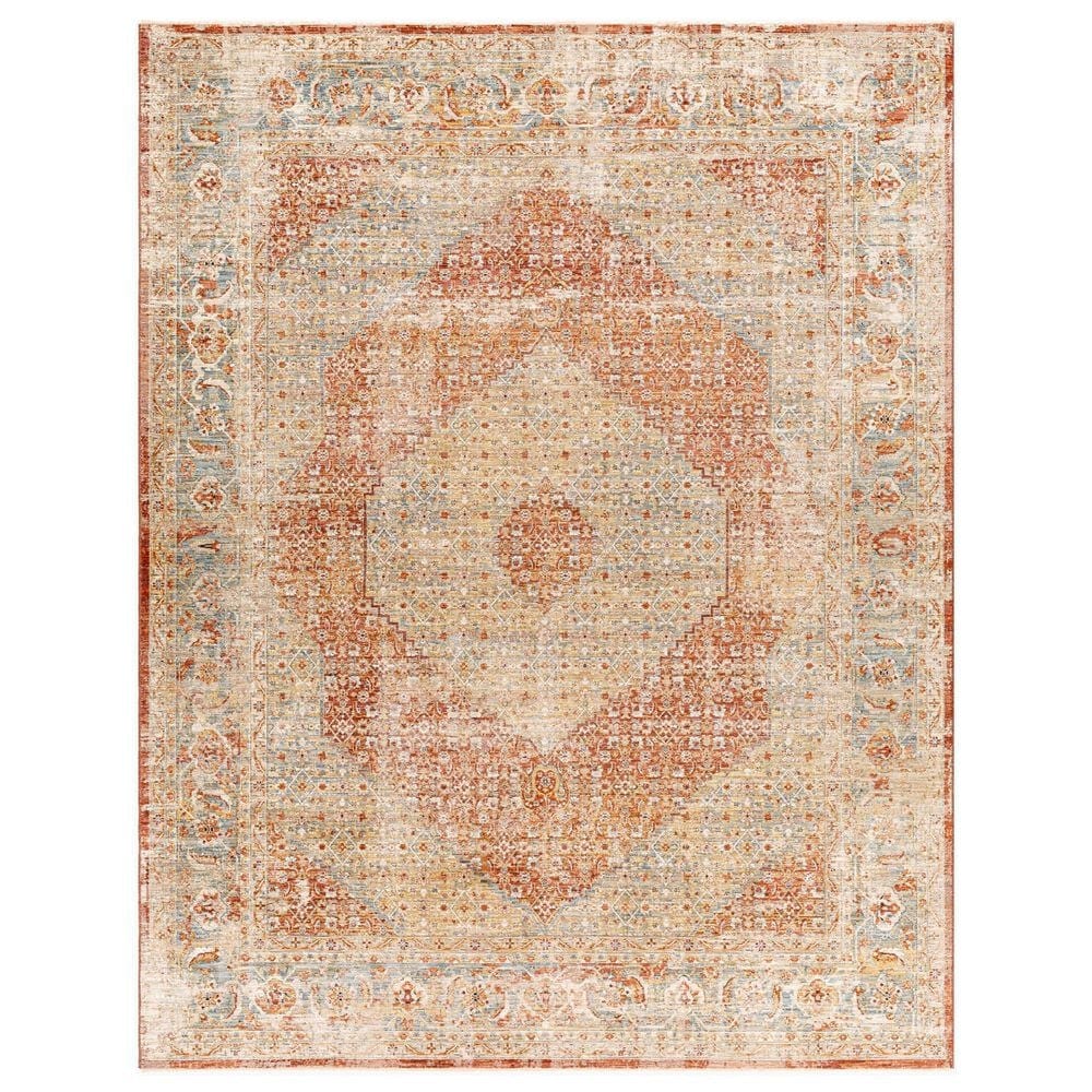 Surya Aspendos 9" x 12"2" Black, Burgundy, Burnt Orange, Charcoal, Dark Blue, Denim, Dusty Pink, Light Beige and Light Gray Area Rug, , large