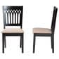 Baxton Studio Genesis Side Chair with Beige Cushion in Dark Brown (Set of 2), , large