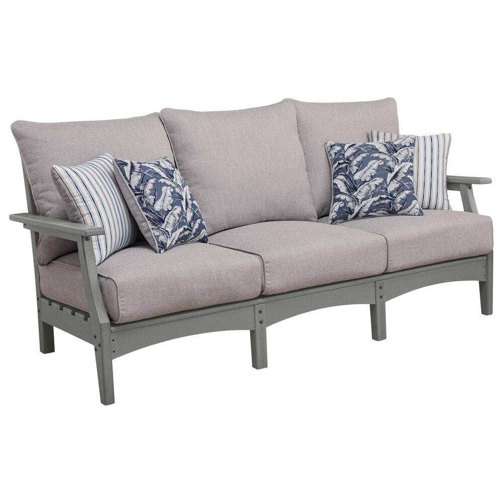 Ashley Cove Beach Outdoor Sofa with Cushion in Gray, , large