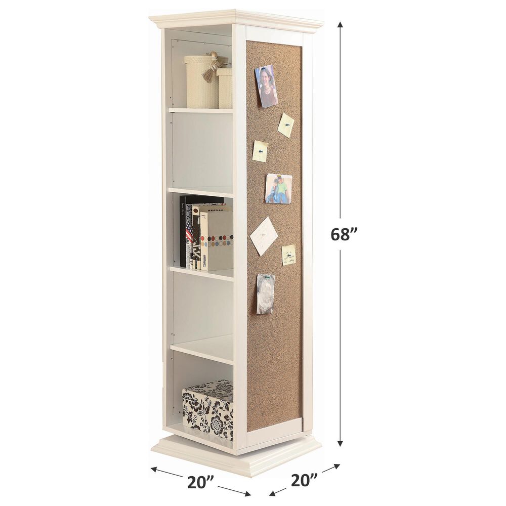 Pacific Landing Swivel Storage Cabinet in White, , large