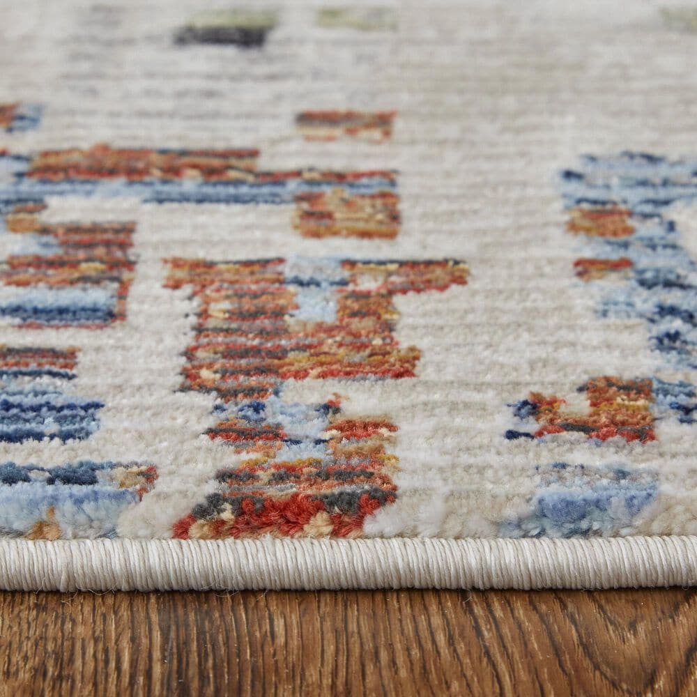 Feizy Sonora 39NVF 5&#39; x 7&#39;6&quot; Ivory and Multicolor Area Rug, , large