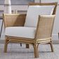 Uttermost Pacific Arm Chair with White Cushion in Natural, , large