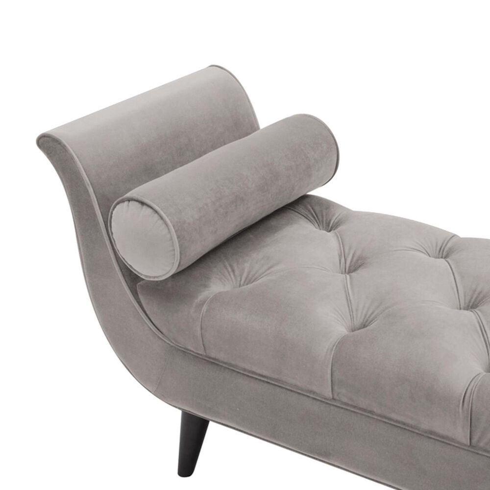 Jennifer Taylor Home Alma Tufted Flared Arm Entryway Bench in Opal Grey