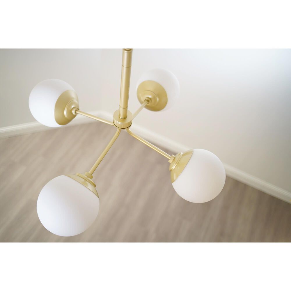 37B Hepburn 4-Light Chandelier in Painted Modern Brass, , large