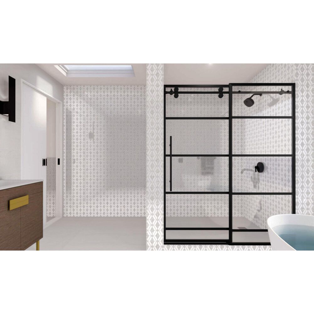 Soho Studio Elaine Pearl 10" x 10" Marble Mosaic Sheet, , large