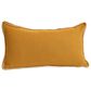 12" x 22" Lumbar Throw Pillow with Stitch Piping in Yellow, , large