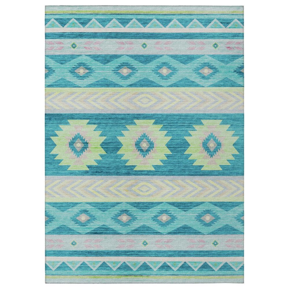 Dalyn Rug Company Phoenix 9" x 12" Teal Indoor/Outdoor Area Rug, , large
