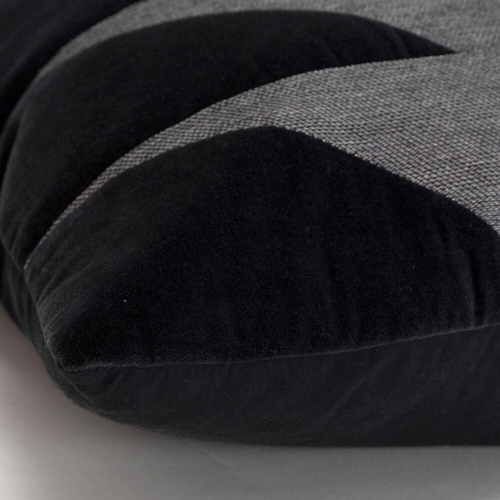 Rizzy Home 20&quot; x 20&quot; Poly Filled Throw Pillow in Dark Grey, , large