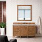 James Martin Vanities Brittany 60" Single Bathroom Vanity in Saddle Brown with 3 cm Victorian Silver Quartz Top and Rectangular Sink, , large