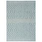 Nourison Positano Southwestern Aqua 9" x 12" Indoor/Outdoor Area Rug, , large