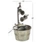 Maple and Jade Indoor/Outdoor Fountain with Watering Cans in Galvanized Gray, Rusted Brown and Black, , large
