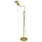 Cal Lighting Croby Pharmacy Adjustable Floor Lamp in Antique Brass, , large