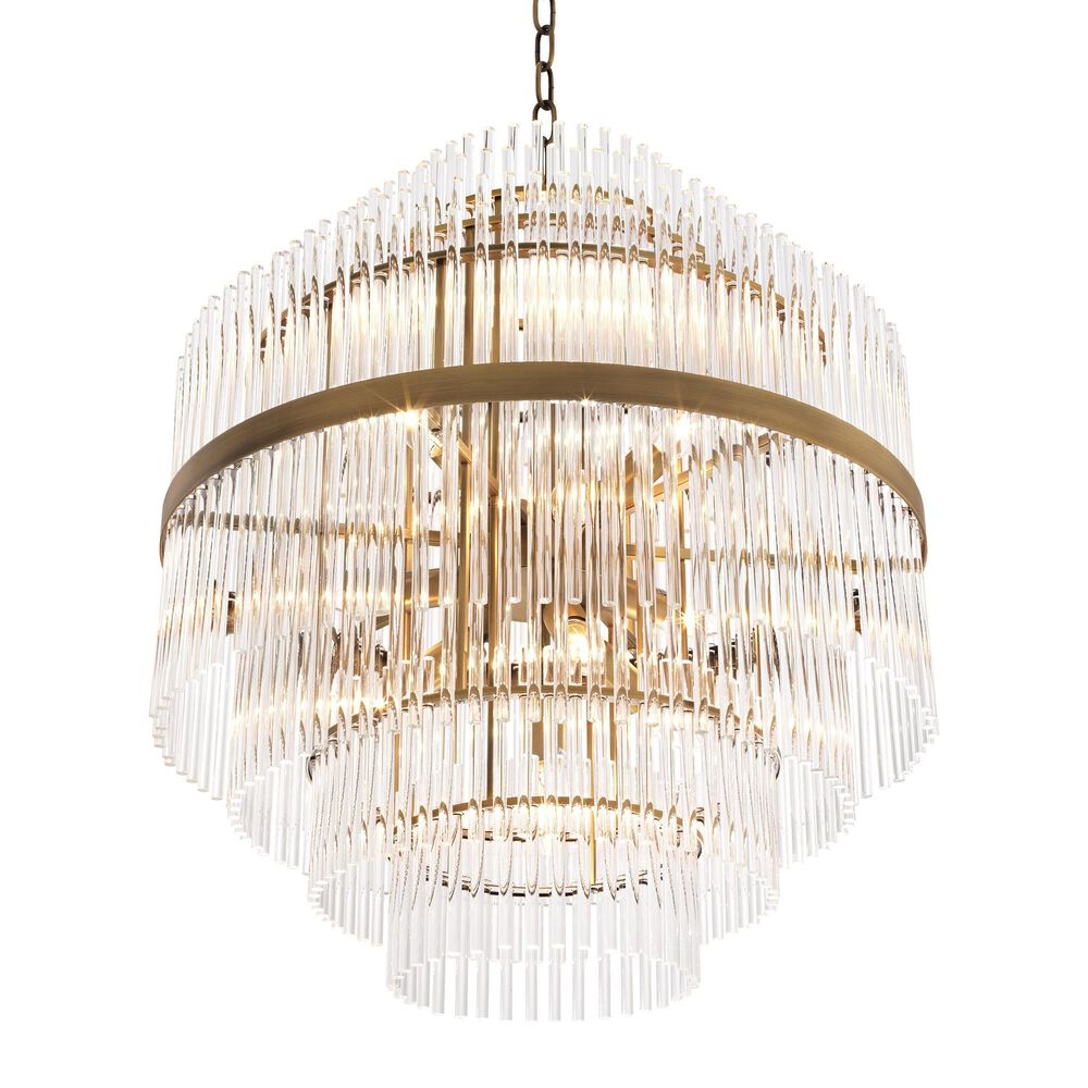 Eichholtz East Chandelier in Antique Brass, , large