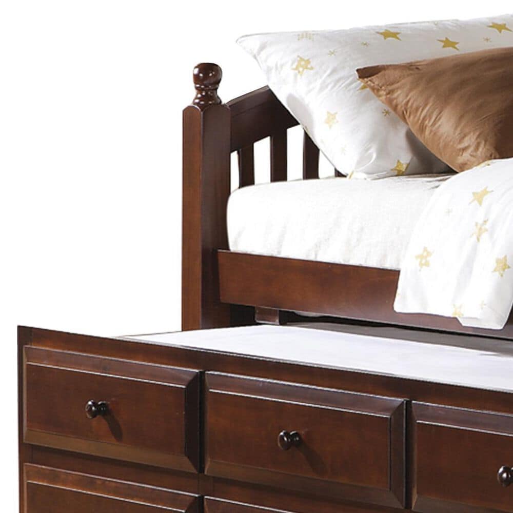 Pacific Landing Twin Panel Bed with Trundle in Cherry, , large