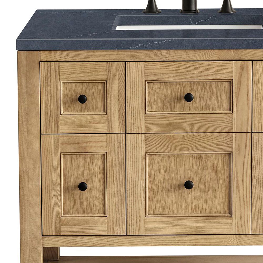James Martin Vanities Breckenridge 36&quot; Single Bathroom Vanity in Light Natural Oak with 3 cm Charcoal Soapstone Quartz Top and Rectangular Sink, , large