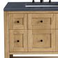 James Martin Vanities Breckenridge 36" Single Bathroom Vanity in Light Natural Oak with 3 cm Charcoal Soapstone Quartz Top and Rectangular Sink, , large