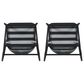 Hearth and Haven 26" Outdoor Counter Stool with Matte Black Frame in Light Gray (Set of 2), , large