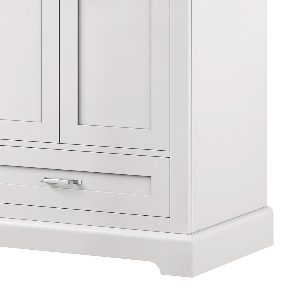 Lexora Home Dukes 72&quot; Double Bathroom Vanity in White with 2 cm White Cultured Marble Top and Rectangular Sinks, , large