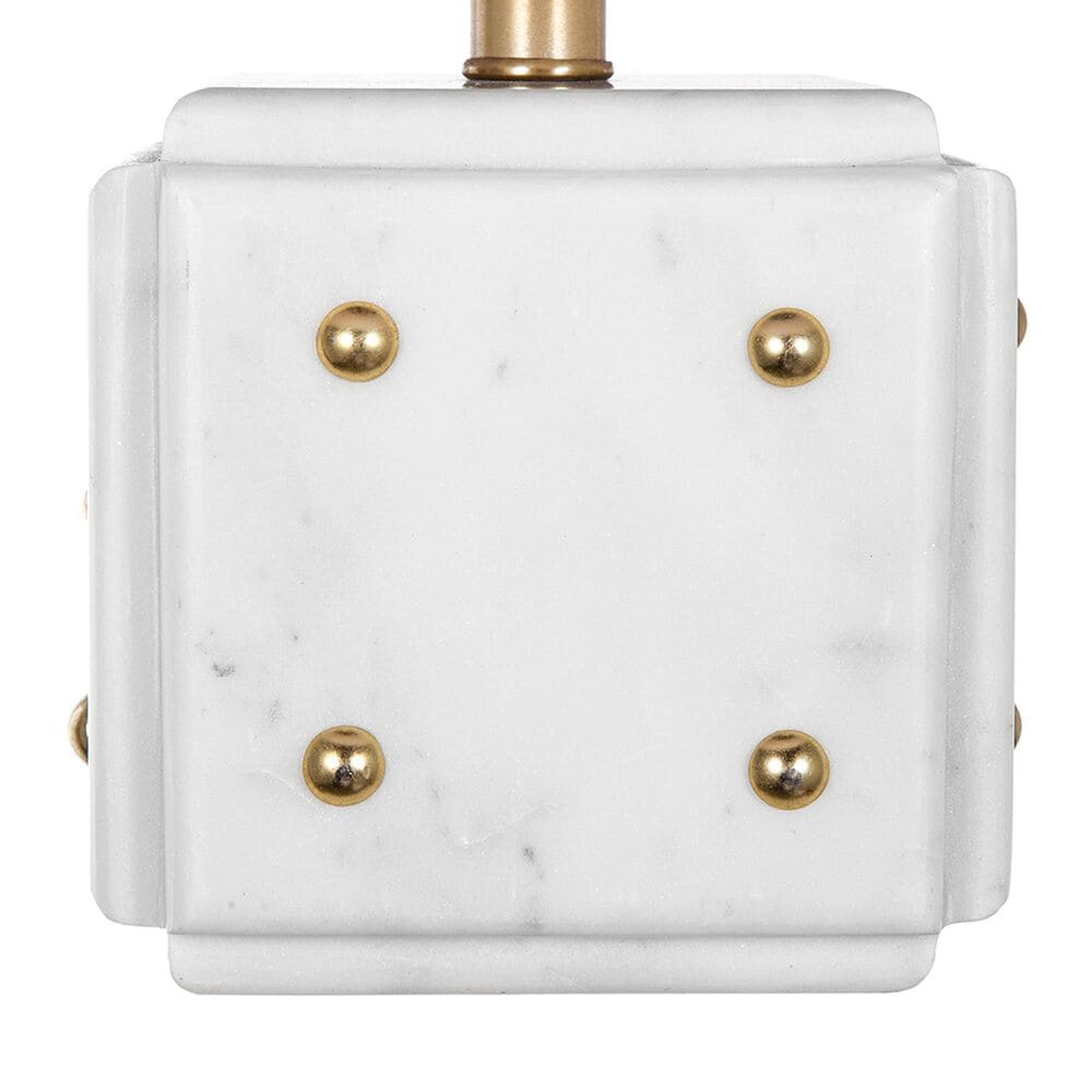 A&amp;B Home Anita Table Lamp with Collapsible Shade in White and Gold, , large