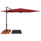 Garden Party 8.5 Cantilever Square Umbrella with Black Base in Really Red, , large