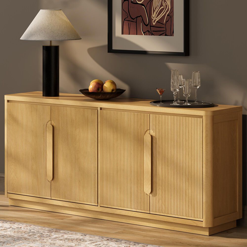 HOMLUX 70" Modern Storage TV Stand in Walnut, , large