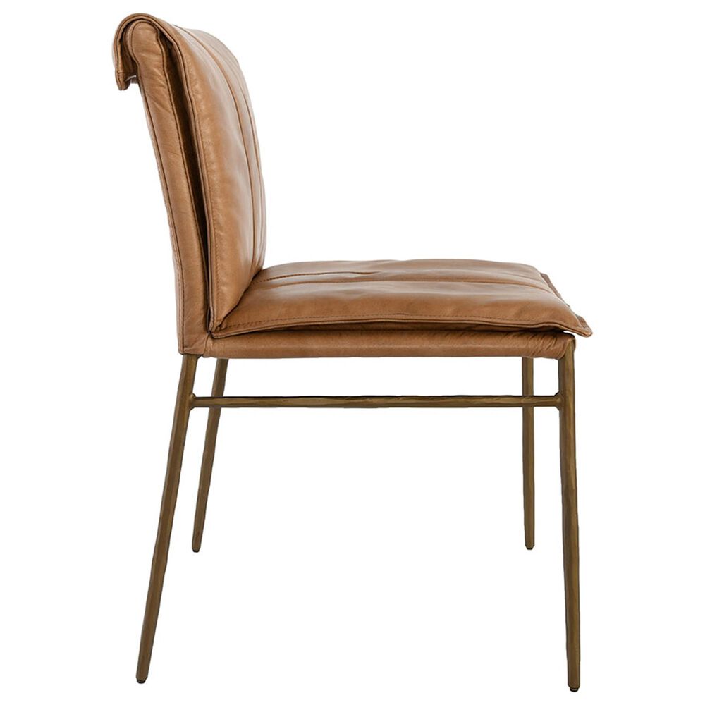 Classic Home Mayer Side Chair in Tan Top Grain Leather, , large