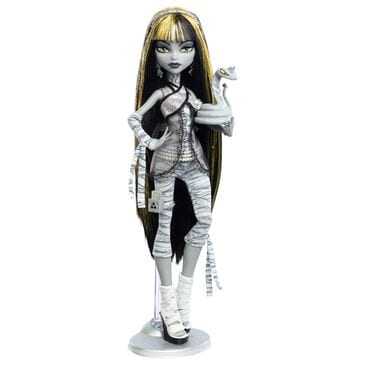 Monster High Reel Drama Cleo De Nile Doll in Black, White and Yellow, , large
