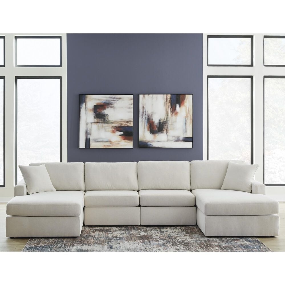 Ashley Modmax 4-Piece Sectional with Double Chaise in Oyster, , large