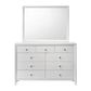 Crown Mark Evan Mirror in White, , large
