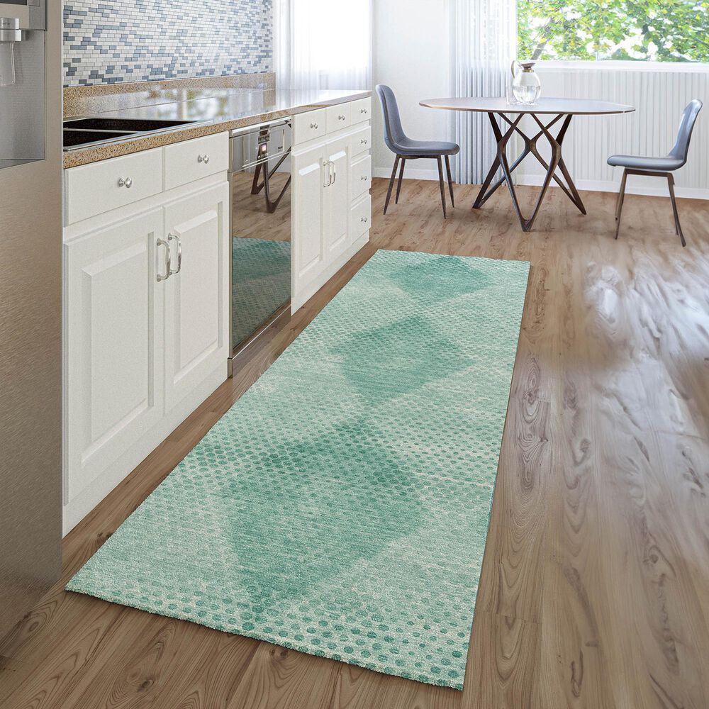 Dalyn Rug Company Trevi TV4 2&#39;3&quot; x 7&#39;6&quot; Teal Runner, , large