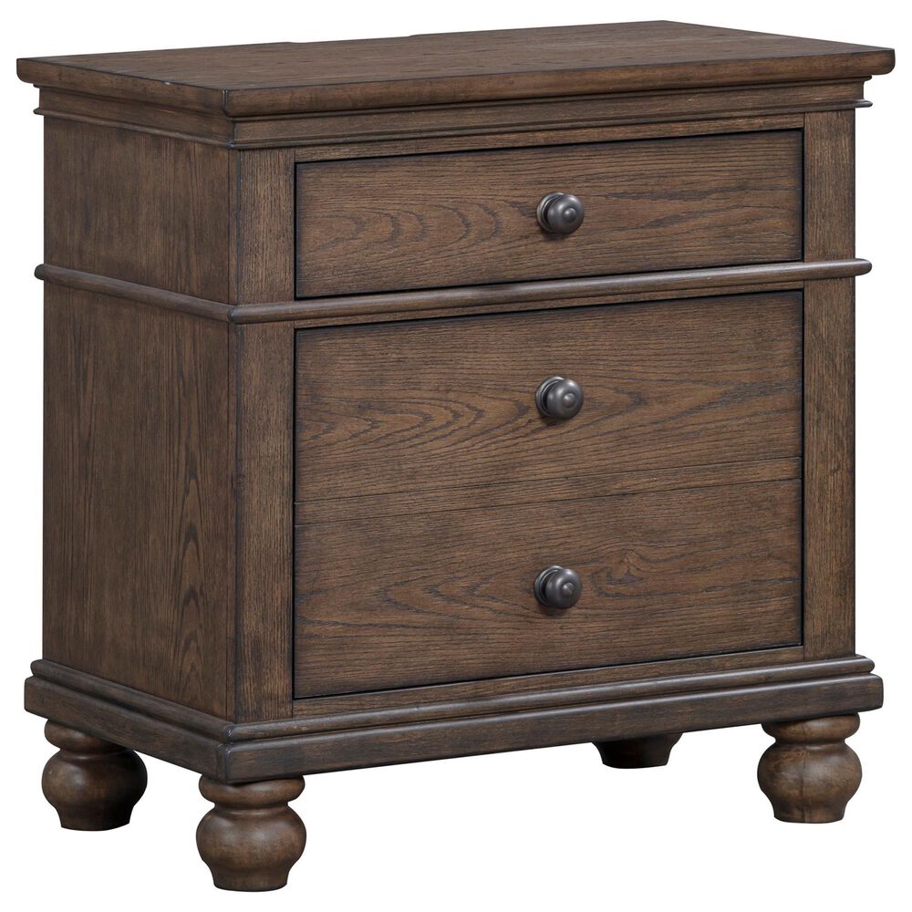 Riva Ridge Oxford 5 Piece Queen Panel Storage Bedroom Set in Cocoa with AC Outlets and USB Ports, , large