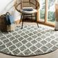 Safavieh Natura NAT711C 6" Round Ivory and Black Area Rug, , large