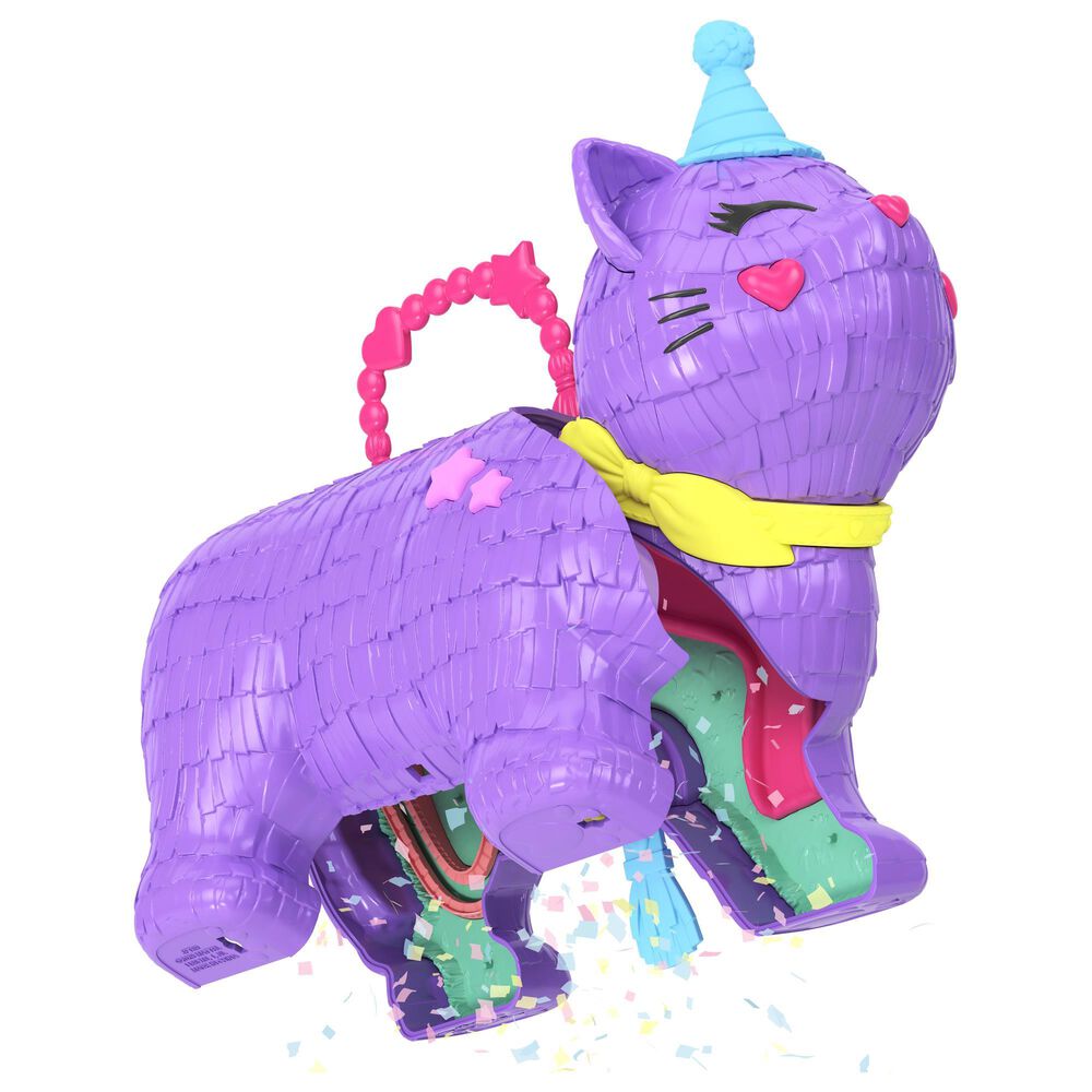 Polly Pocket Party Cat Pinata Playset, , large