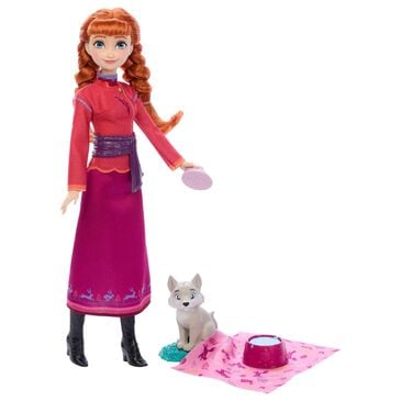 Disney Princess Anna Fashion Doll and Wolf Cub Figure with 4 Nurturing Accessories, , large
