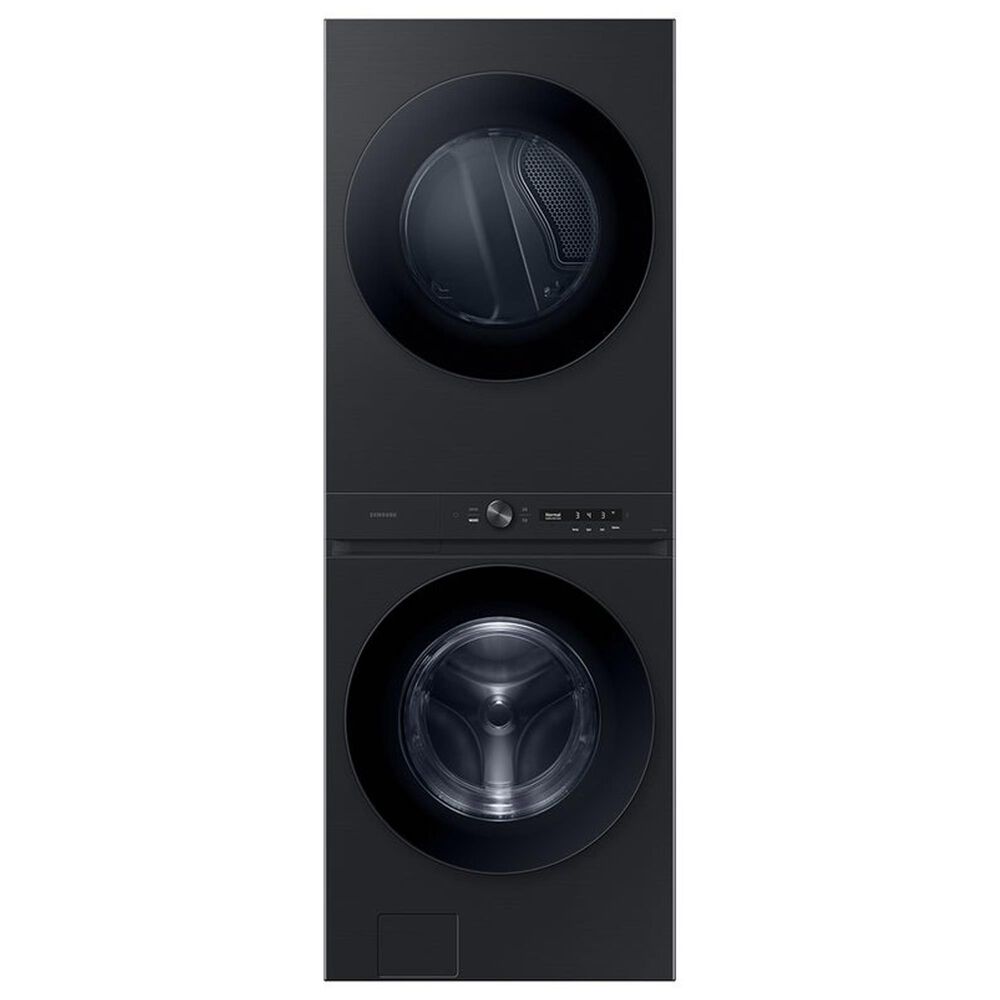 Samsung Bespoke 4.6 Cu. Ft. Washer and 7.6 Cu. Ft. Gas Dryer Stack Laundry in Brushed Black, , large