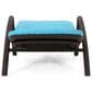 Hearth and Haven Mikael Outdoor Chaise Lounge with Blue Cushion in Dark Brown, , large