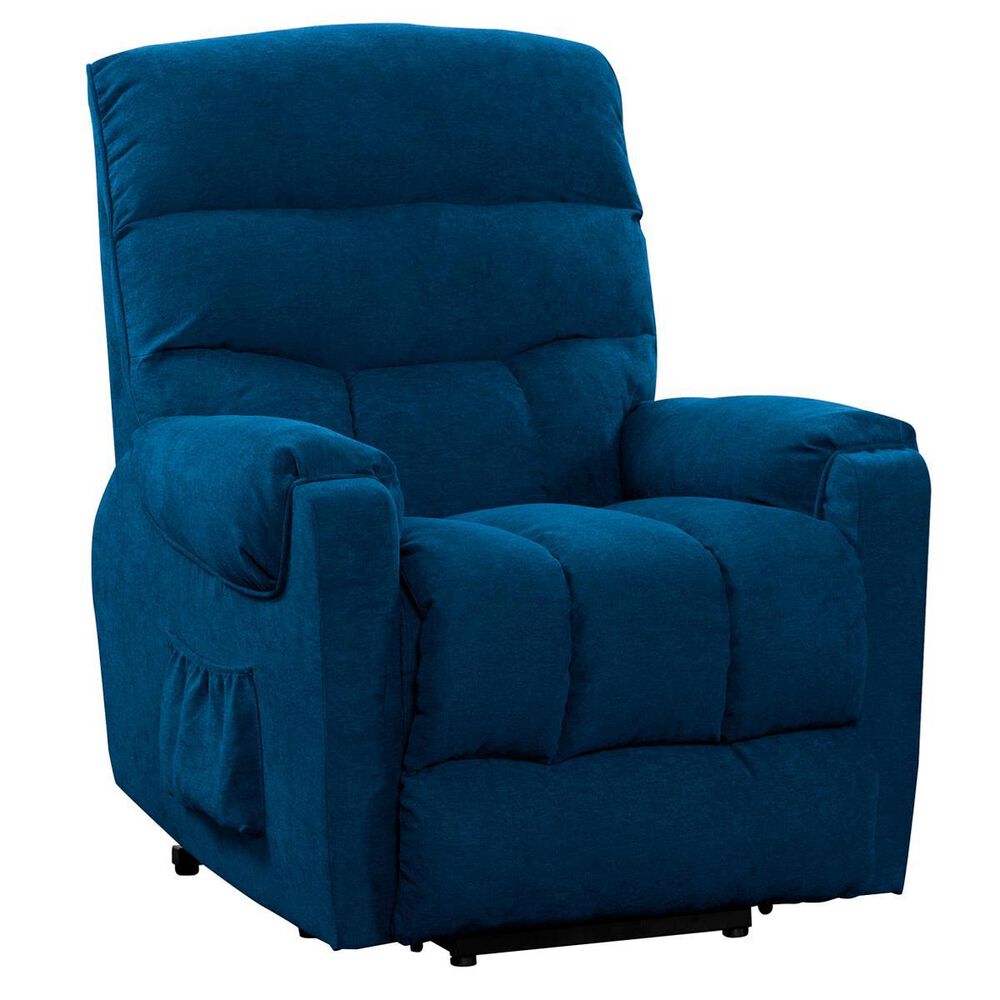 CorLiving Dallas Power Lift Recliner in Navy Blue, , large