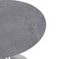Leisuremod LeisureMod Verve Collection 48 Round Dining Table, Brushed Chrome Base with Sintered Stone Grey Top, , large