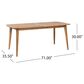 Noble House Stamford Rectangular Patio Dining Table in Teak Brown, , large