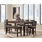 Ashley Haddigan 25.38 Faux Leather Dining Bench in Dark Brown, , large