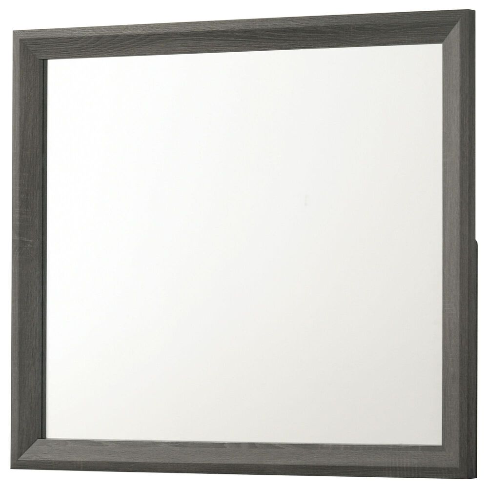 Crown Mark Valor 6-Drawer Dresser and Mirror in Grey, , large